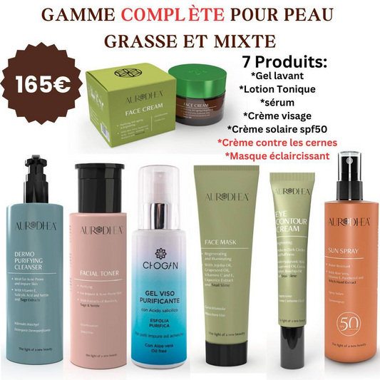 Gamme complète  peau grasse & mixte